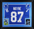 Reggie Wayne Authentic Signed Blue Pro Style Framed Jersey BAS Witnessed