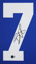 Reggie Wayne Authentic Signed Blue Pro Style Framed Jersey BAS Witnessed