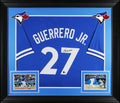 Vladimir Guerrero Jr. Authentic Signed Blue Pro Style Framed Jersey BAS 2