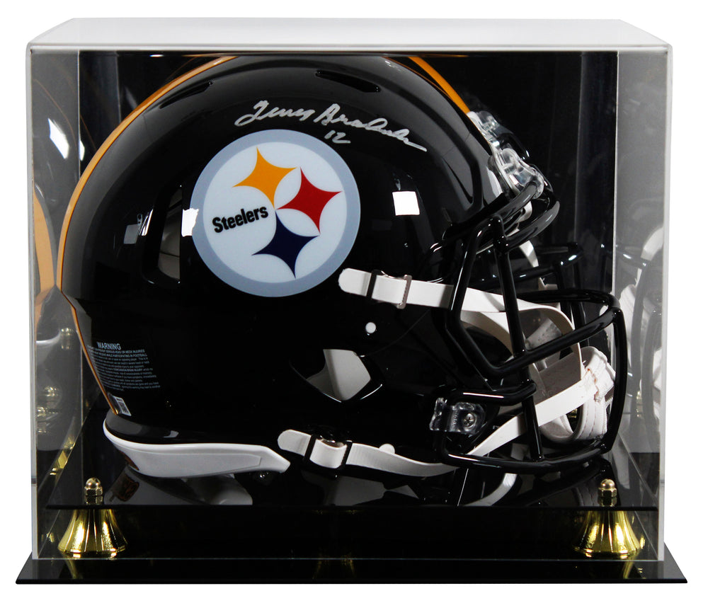 Steelers Terry Bradshaw Signed Full Size Speed Proline Helmet W/ Case BAS Wit