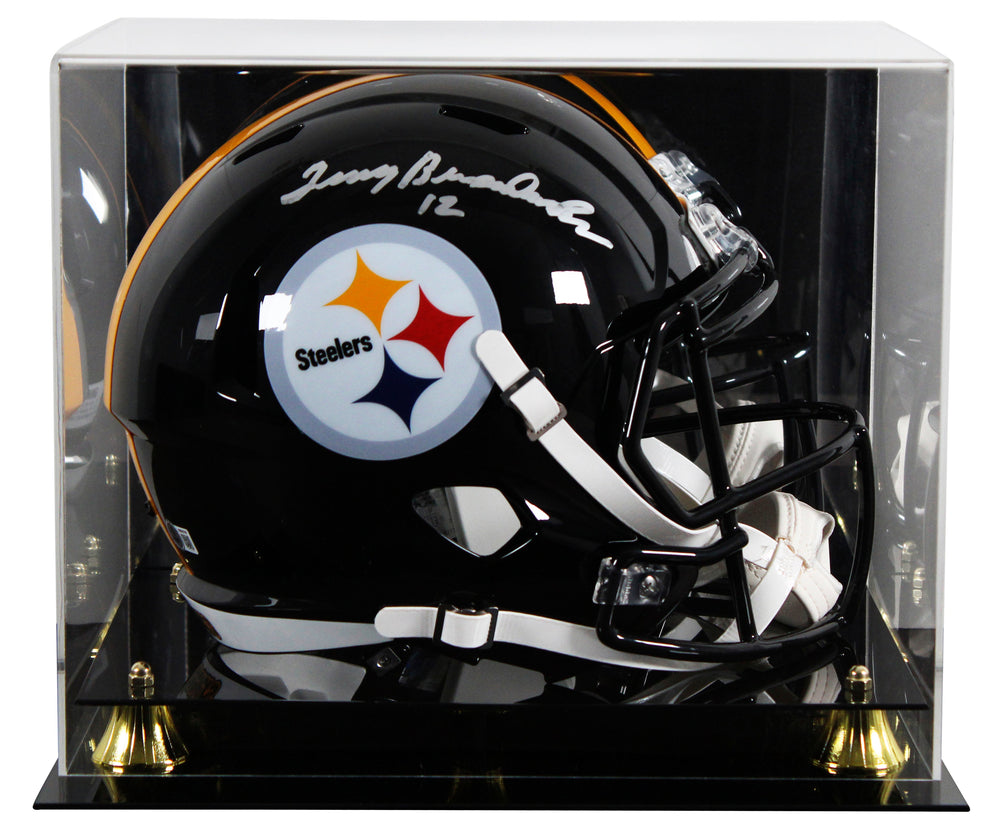Steelers Terry Bradshaw Signed Full Size Speed Rep Helmet W/ Case BAS Witnessed