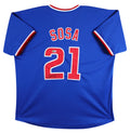 Sammy Sosa Authentic Signed Blue Pro Style Jersey Autographed BAS Witnessed 3