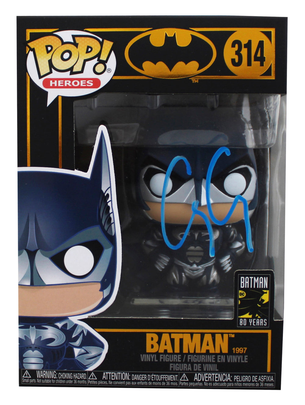 George Clooney Batman & Robin Signed Batman #314 Funko Pop Figure BAS #BQ48267