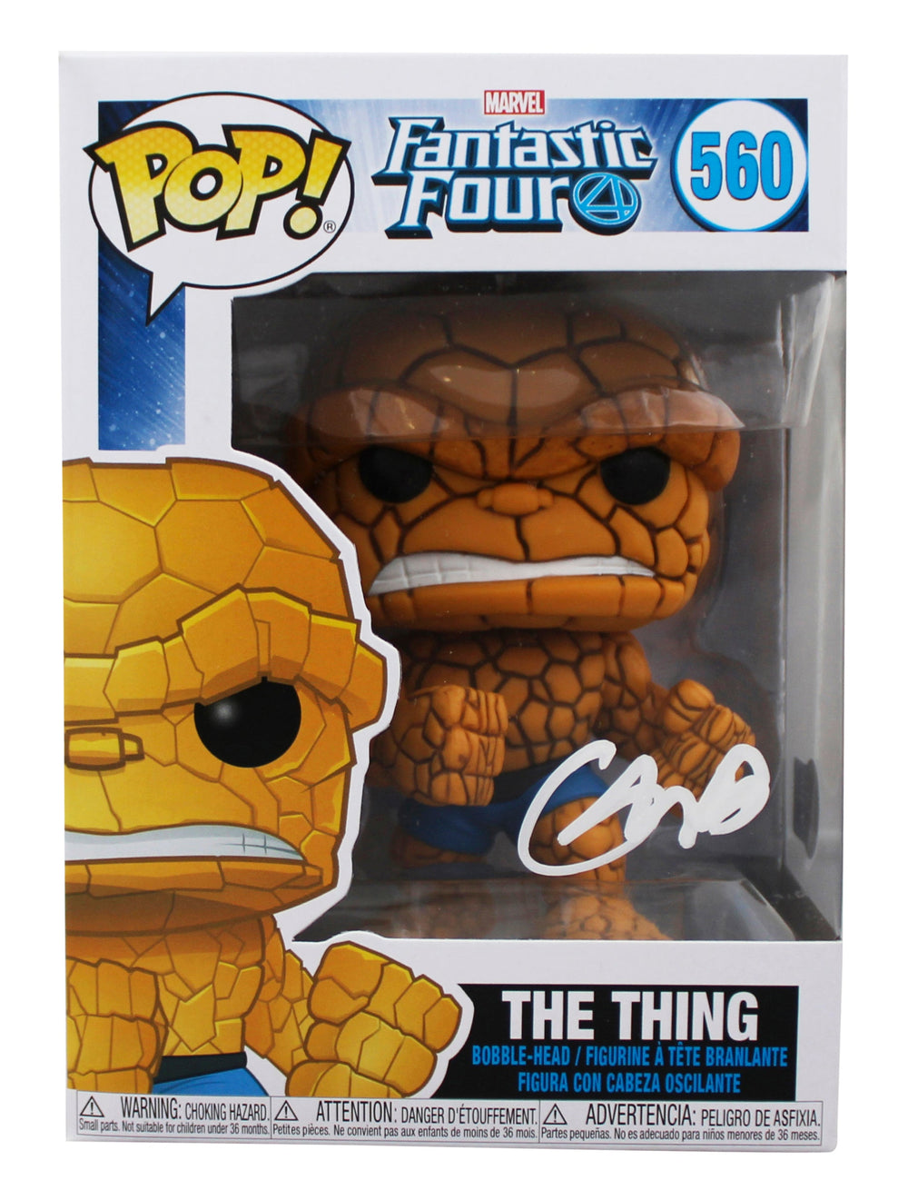 Ebon Moss-Bachrach Fantastic Four Signed #560 Funko Pop Figure BAS #BQ56295
