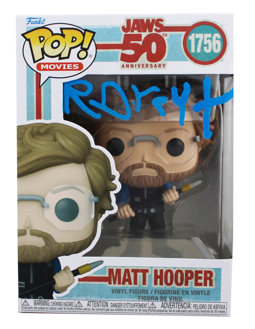 Richard Dreyfuss Jaws Signed Matt Hooper #1756 Funko Pop Figure JSA #CF95555