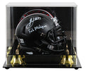 OSU Jack Sawyer "F*** Michigan" Signed Black Speed Mini Helmet W/ Case BAS Wit