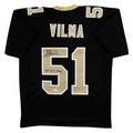 Jonathan Vilma "SB XLIV Champ" Signed Black Pro Style Jersey JSA Witnessed