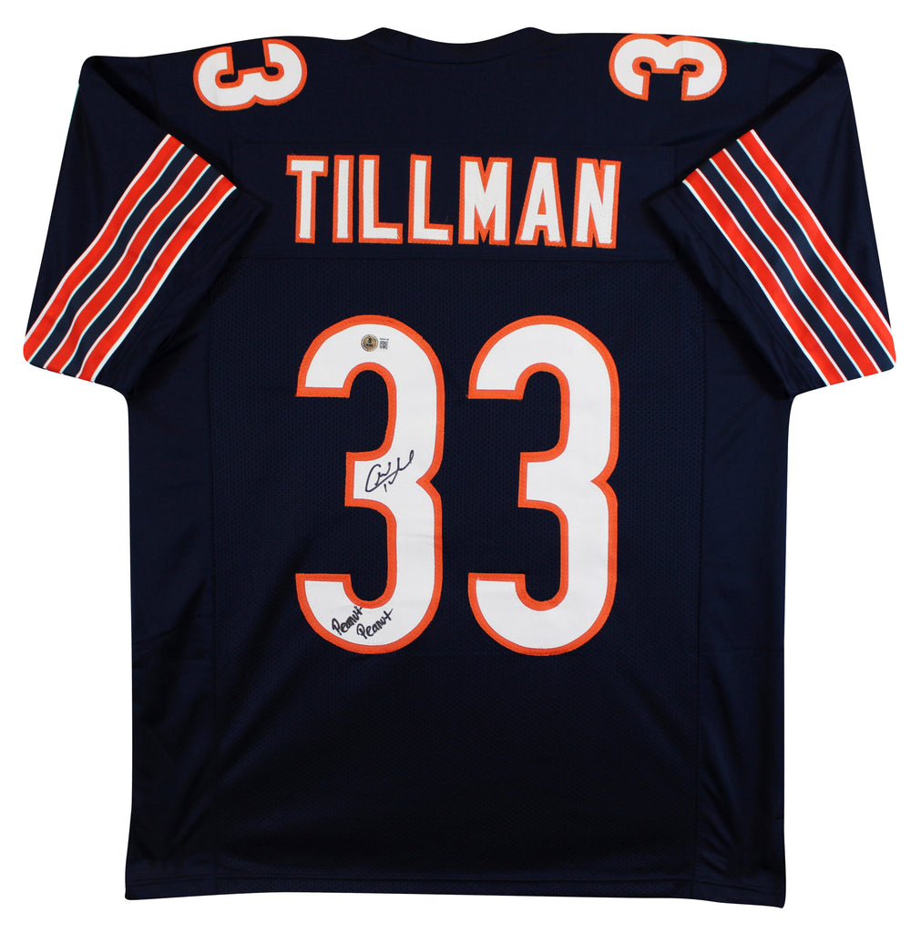 Charles Tillman "Peanut Peanut" Signed Navy Pro Style Jersey BAS Wit #4W645196