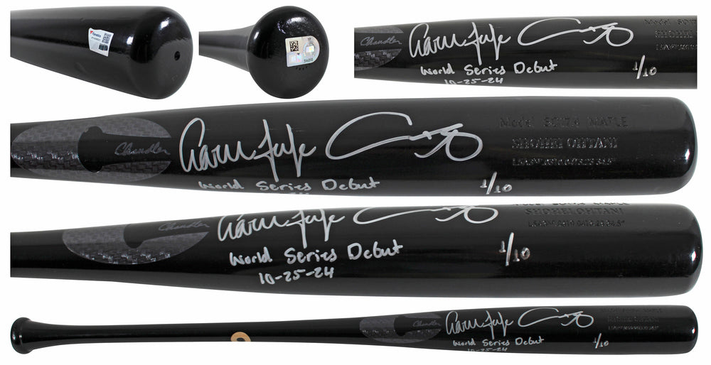 Shohei Ohtani & Aaron Judge "WS Debut" Signed Chandler Bat LE #1/10 MLB Fanatics
