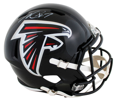 Falcons Michael Vick Signed 2003-19 TB F/S Speed Rep Helmet BAS Wit #2W022375