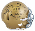 ND Rudy Ruettiger Signed F/S Speed Rep Helmet w/ Hand Drawn Play W/ Case JSA Wit