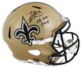 Saints Jonathan Vilma "SB XLIV Champ" Signed Full Size Speed Rep Helmet JSA Wit
