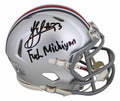 Ohio State Jack Sawyer "F*** Michigan" Signed Speed Mini Helmet W/ Case BAS Wit