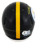 Steelers Pat Freiermuth Signed Speed Mini Helmet w/ Yellow Sig BAS Witnessed