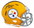 Steelers Joe Greene "HOF 87" Signed 2025 On-Field Alt Speed Mini Helmet BAS Wit