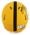 Steelers Joe Greene "HOF 87" Signed 2025 On-Field Alt Speed Mini Helmet BAS Wit