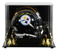 Steelers Pat Freiermuth Signed Speed Mini Helmet W/ Case w/ Yellow Sig BAS Wit