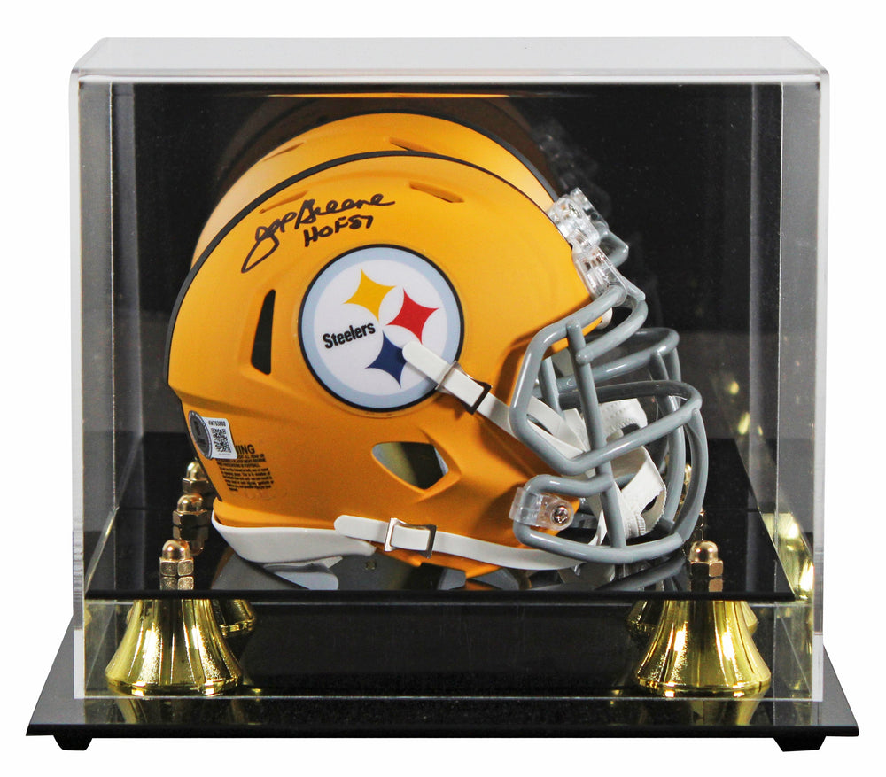 Steelers Joe Greene "HOF" Signed 2025 On-Field Alt Speed Mini Helmet W/ Case BAS