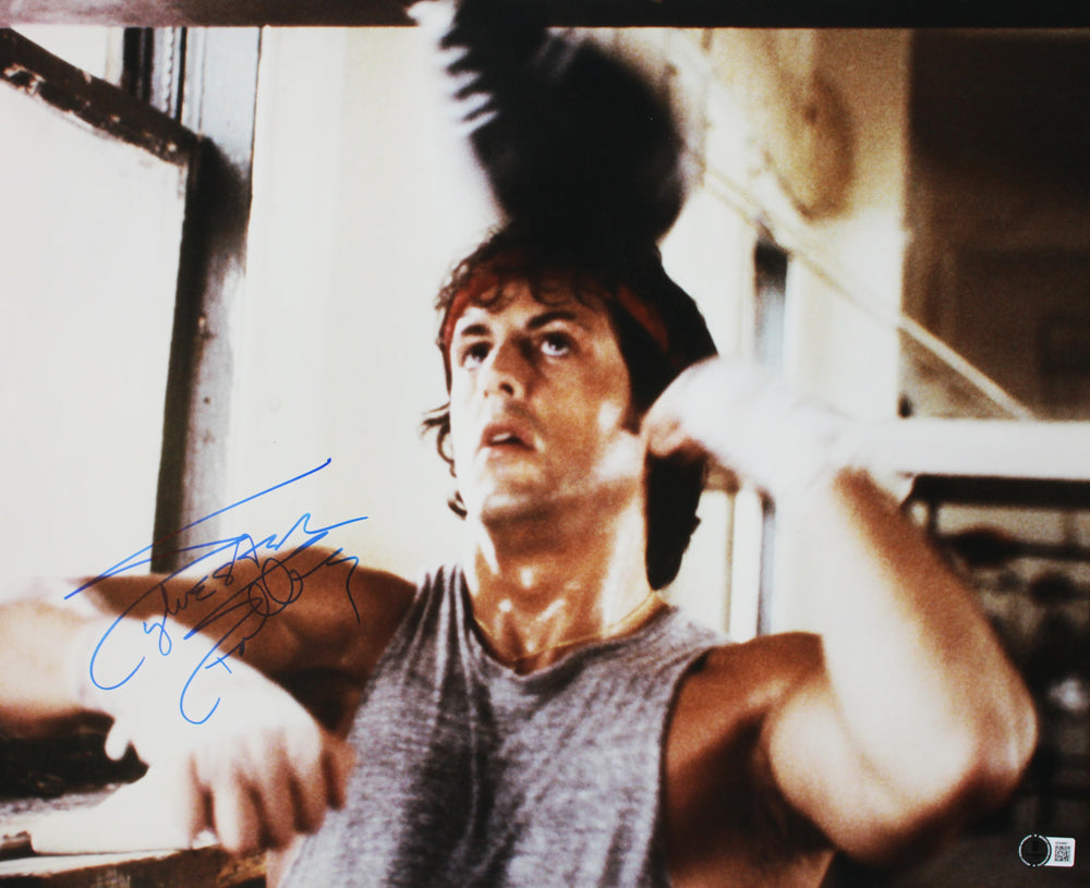 Sylvester Stallone Rocky Authentic Signed 16x20 Horizontal Window Photo BAS