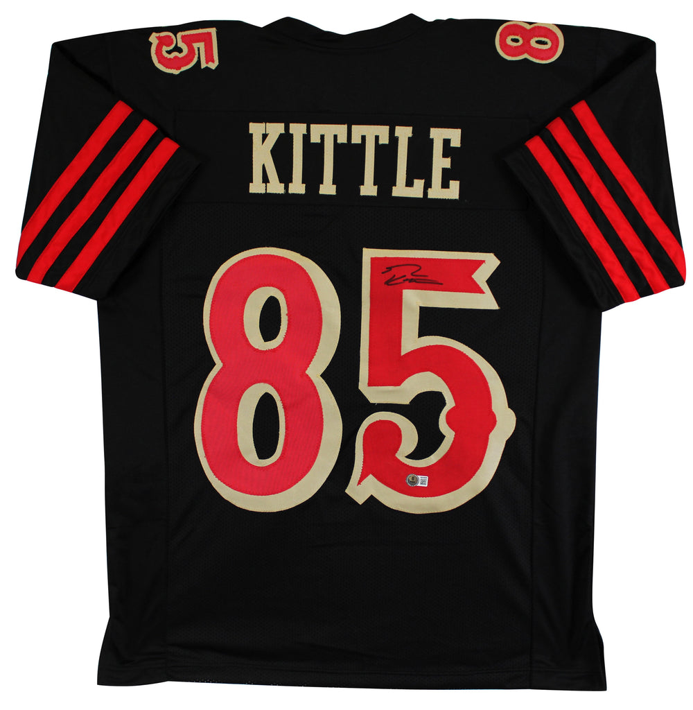 George Kittle Signed 2025 Rivalries Black Pro Style Jersey BAS Witnessed