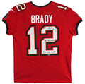 Bucs Tom Brady "7x SB Champ, 5x SB MVP" Signed Red Nike Elite Jersey Fanatics