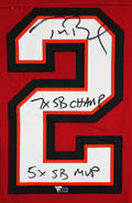 Bucs Tom Brady "7x SB Champ, 5x SB MVP" Signed Red Nike Elite Jersey Fanatics
