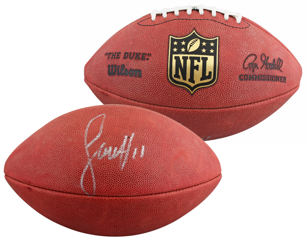 Cardinals Larry Fitzgerald Signed Official Wilson "The Duke" Nfl Football BAS