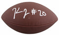 Steelers Kaleb Johnson Signed Wilson Super Grip Football W/ Case BAS Witnessed