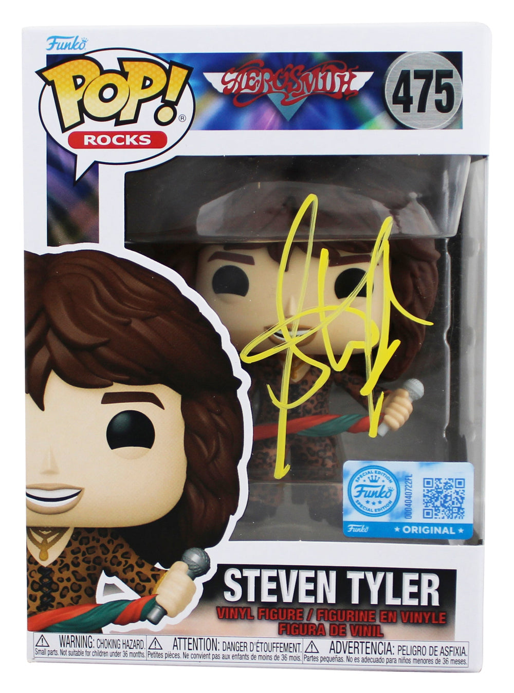 Steven Tyler Aerosmith Authentic Signed #475 Funko Pop Vinyl Figure BAS #BW69614