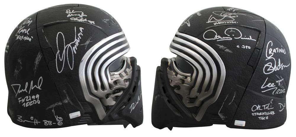 Star Wars (19) Driver, Ridley, Daniels, Mayhew, Signed Kylo Ren FS Helmet BAS