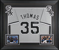 Frank Thomas Authentic Signed Grey Pro Style Framed Jersey BAS Witnessed