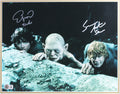 LOTR (5) Wood, Astin, Mortensen, Rhys-Davies & Bloom Signed Framed Display BAS