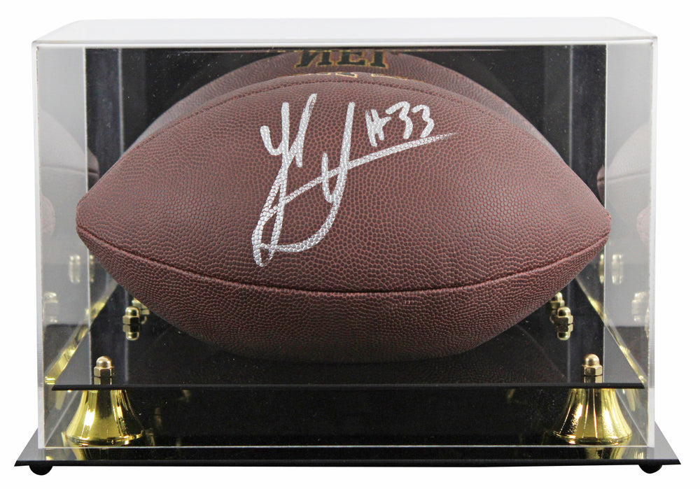 Steelers Jack Sawyer Signed Wilson Super Grip Football W/ Case BAS Witnessed