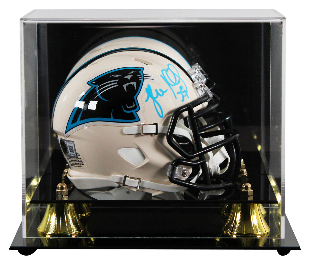 Panthers Luke Kuechly Signed Retro Speed Mini Helmet W/ Case BAS Witnessed