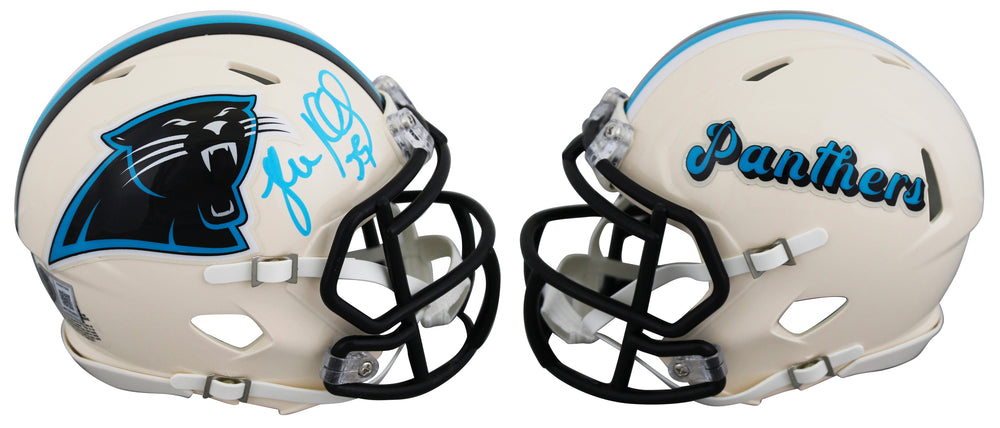 Panthers Luke Kuechly Authentic Signed Retro Speed Mini Helmet BAS Witnessed