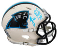 Panthers Luke Kuechly Authentic Signed Retro Speed Mini Helmet BAS Witnessed
