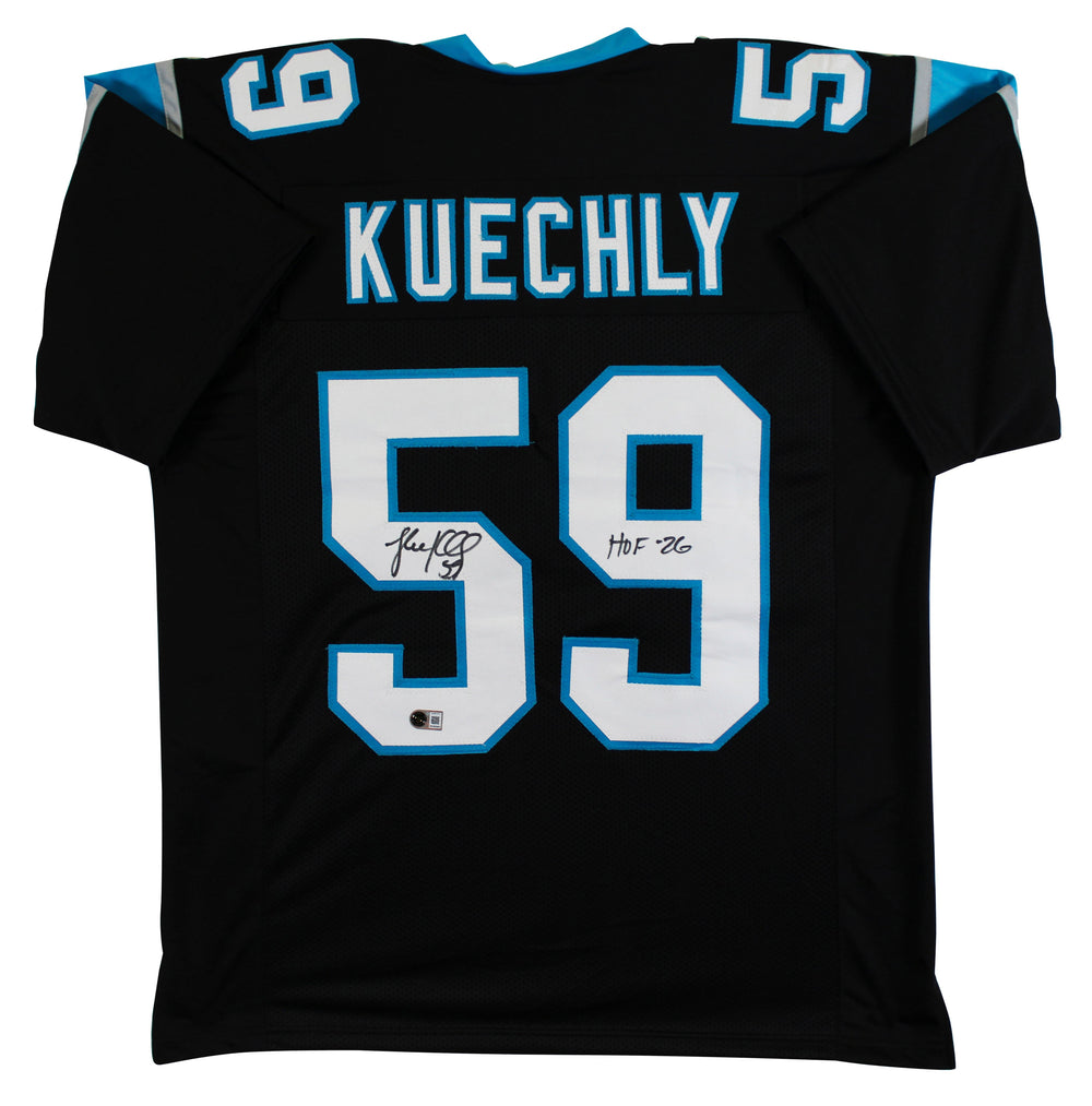 Luke Kuechly "HOF 26" Authentic Signed Black Pro Style Jersey BAS Witnessed