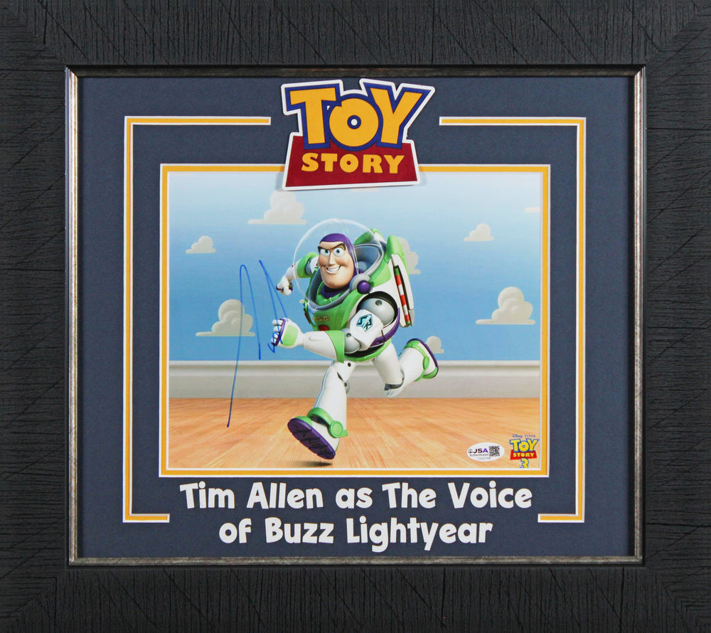 Tim Allen Toy Story Authentic Signed 8x10 Framed Horizontal Running Photo JSA