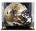 Saints Jonathan Vilma "SB XLIV Champ" Signed F/S Speed Rep Helmet W/ Case JSA W