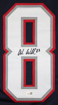 Wes Welker Authentic Signed Navy Pro Style Jersey Autographed JSA Witness