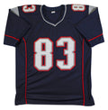 Wes Welker Authentic Signed Navy Pro Style Jersey Autographed JSA Witness