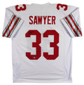 Ohio State Jack Sawyer Authentic Signed White Pro Style Jersey Autographed BAS 2