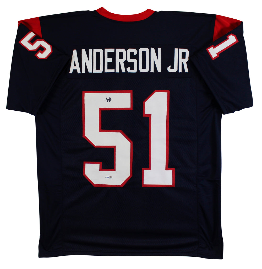 Will Anderson Jr. Authentic Signed Navy Pro Style Jersey Autographed JSA