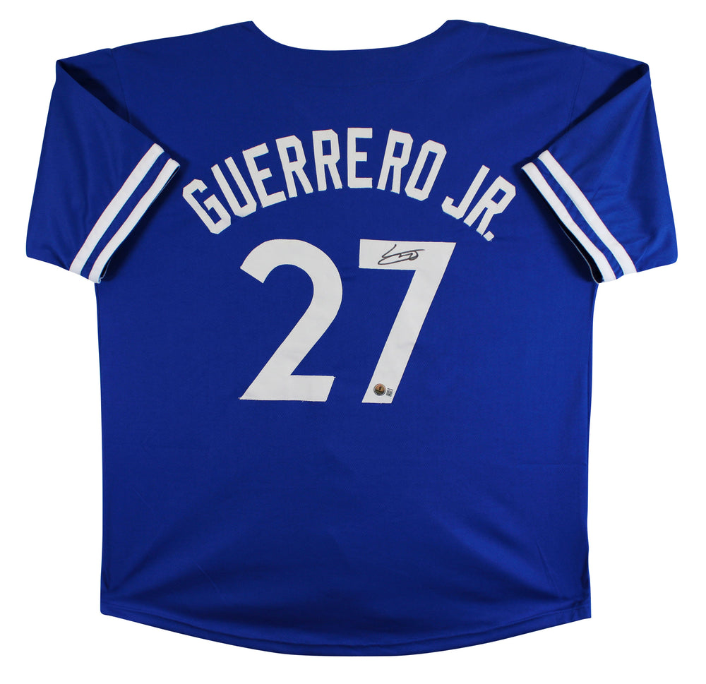 Vladimir Guerrero Jr. Authentic Signed Blue Pro Style Jersey Autographed BAS 2