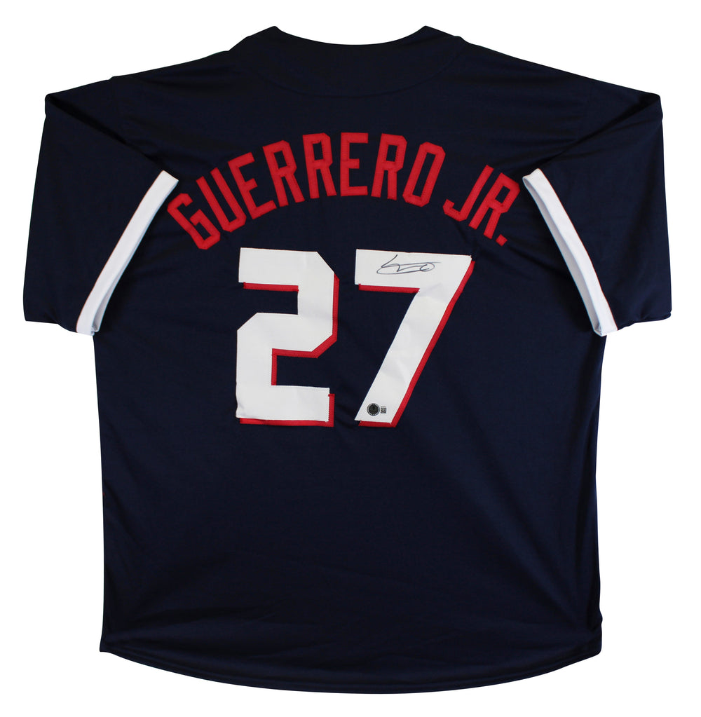 Vladimir Guerrero Jr. Dominican Republic Signed Navy Pro Style Jersey BAS