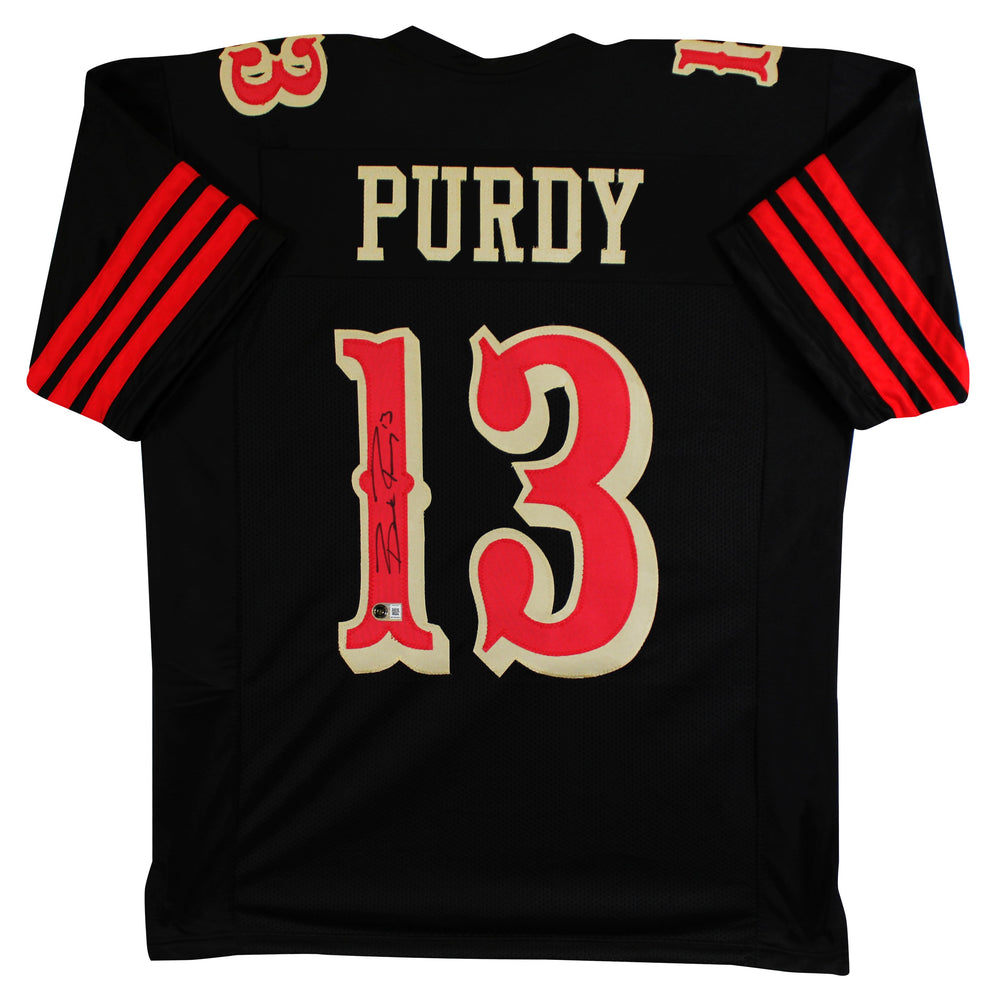 Brock Purdy Authentic Signed Black Alternate Pro Style Jersey BAS Witnessed