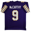 J.J. McCarthy Authentic Signed Purple Throwback Pro Style Jersey BAS Witnessed