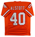 Mike Alstott Authentic Signed Orange Throwback Pro Style Jersey BAS Witnessed