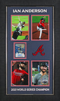 Braves Ian Anderson Signed 2021 Panini Mosaic Scripts RC Card Framed Display 1