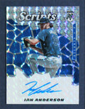 Braves Ian Anderson Signed 2021 Panini Mosaic Scripts RC Card Framed Display 1